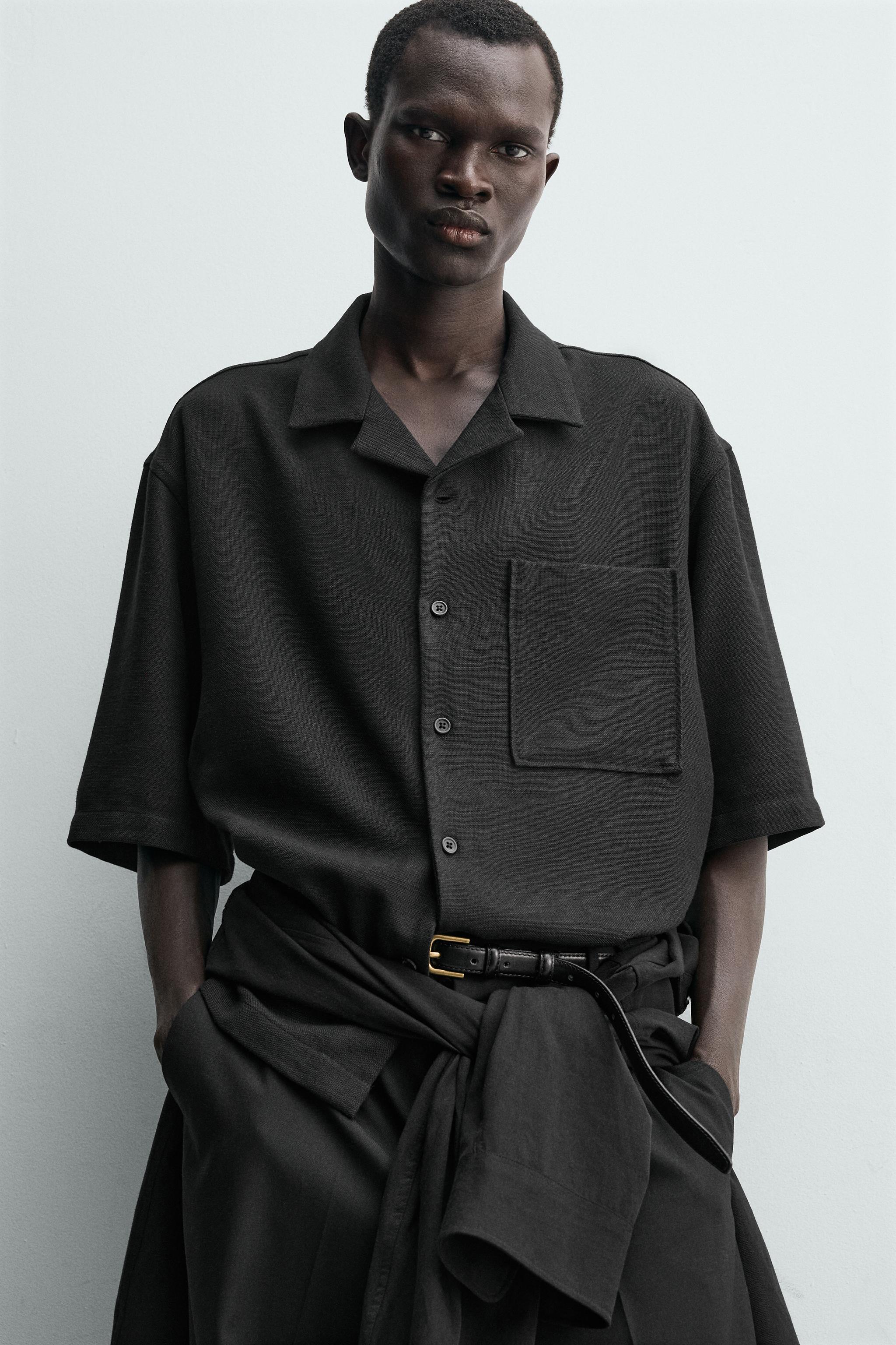 BOXY FIT TEXTURED SHIRT