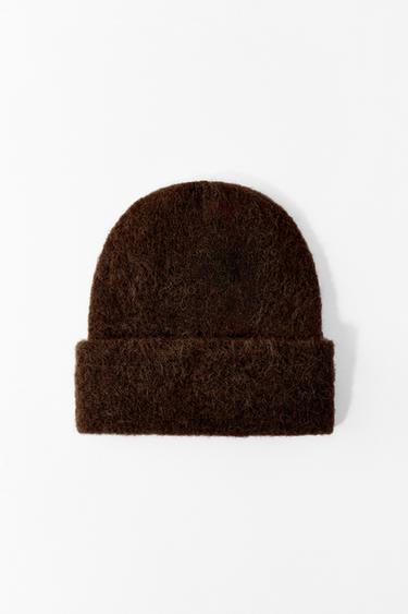 TURN-UP KNIT BEANIE - Brown by Zara