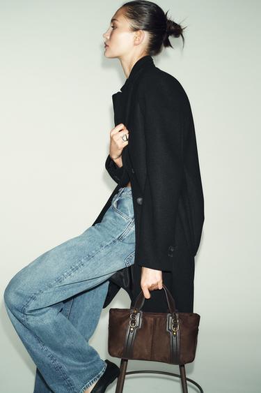 BOLSO MINI SHOPPER ANILLAS - Marrón de Zara