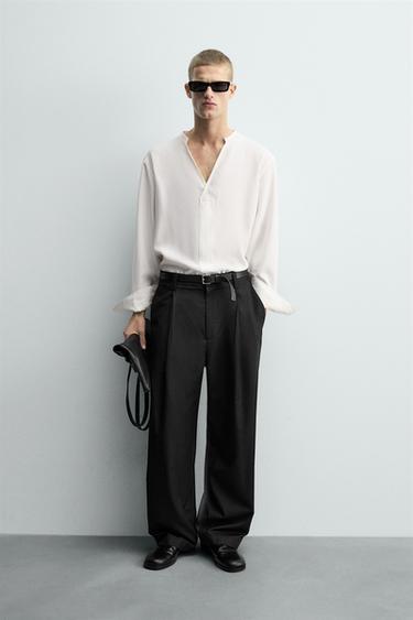 Zara 飄逸休閒版襯衫 - 磨白色 - 圖片 0