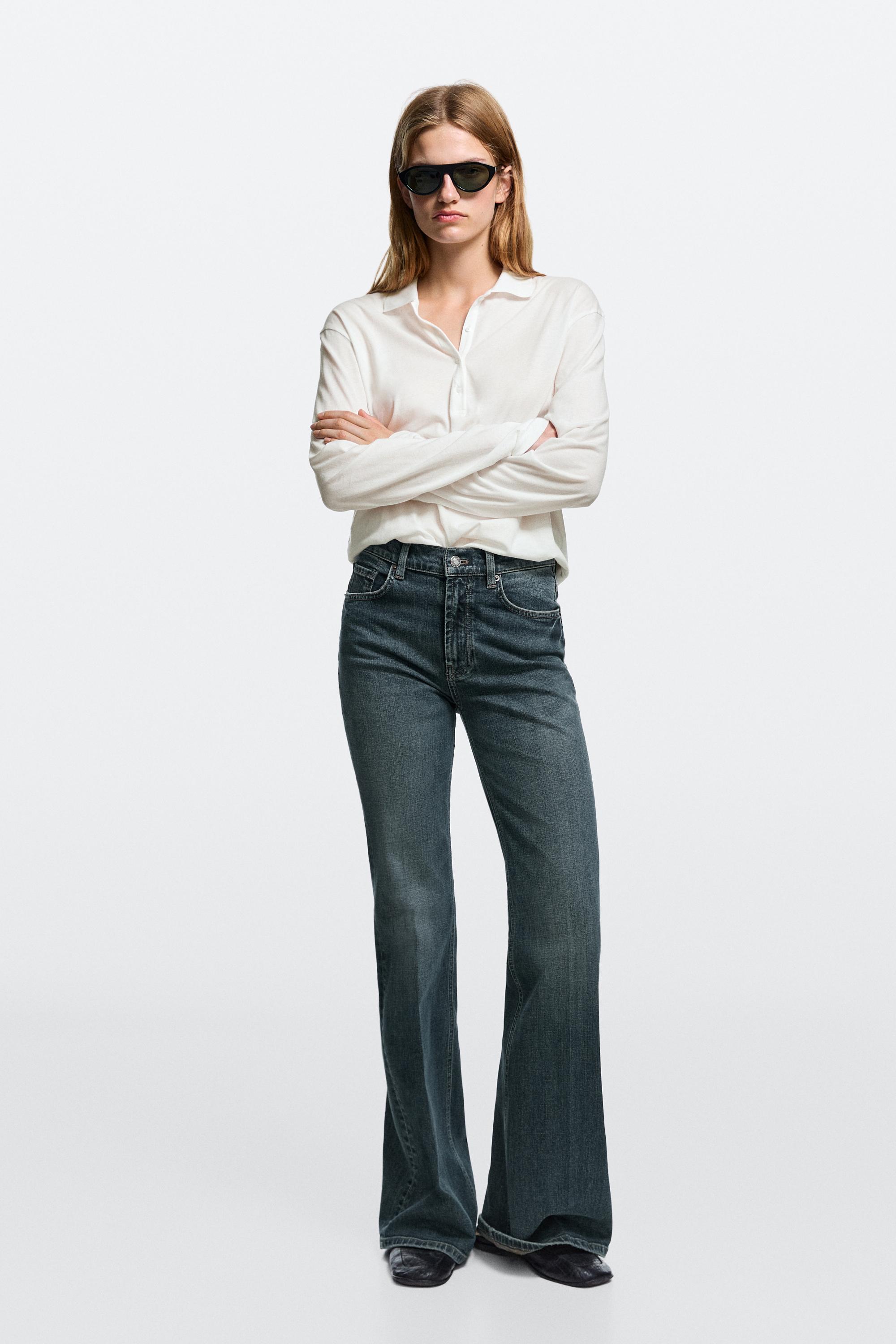 Jean skinny flare taille haute