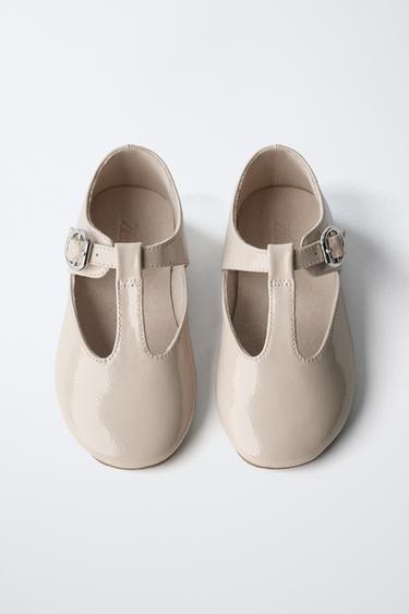 PATENT T-BAR BALLERINAS - Ecru White by Zara - Image 3