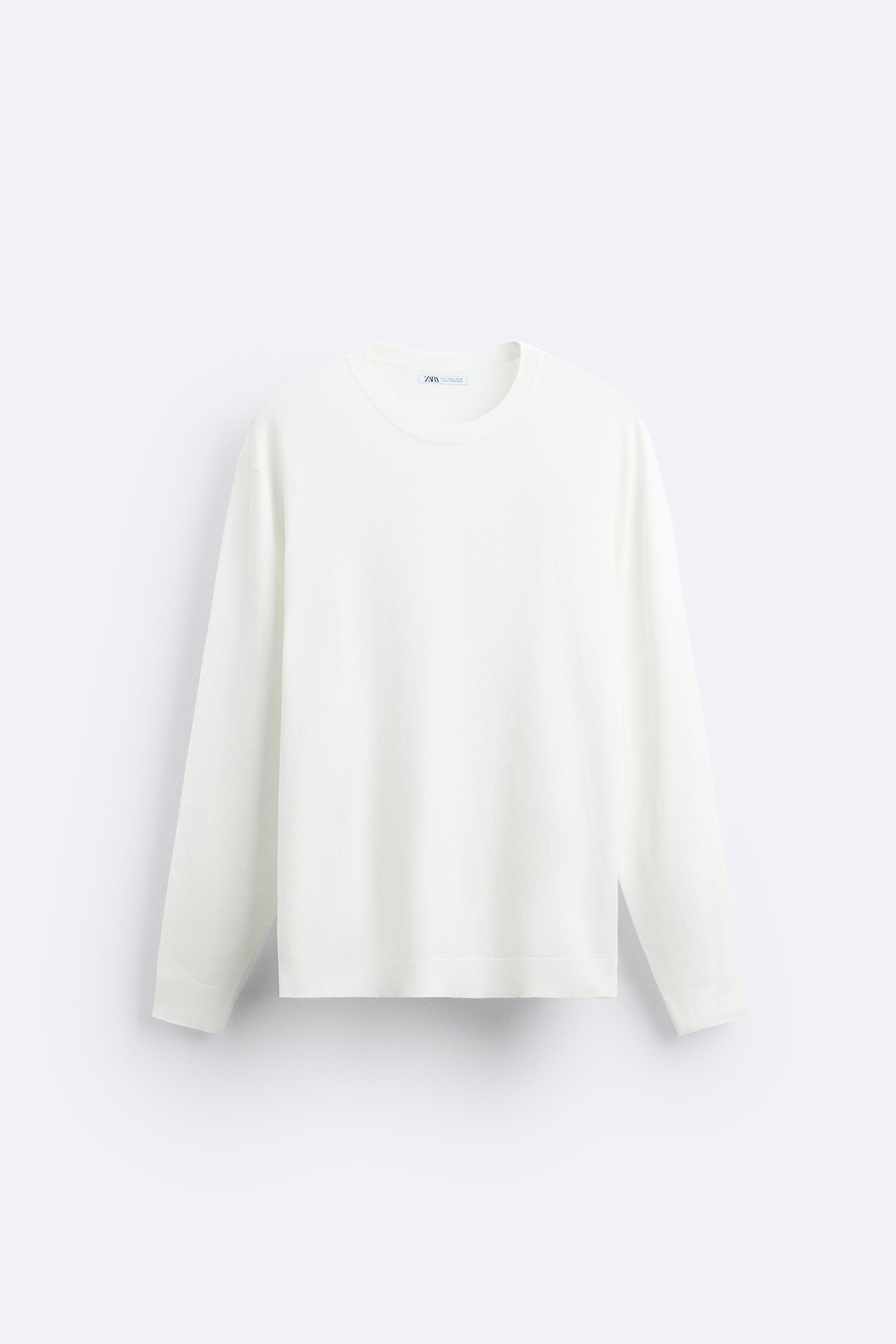 BASIC COLOURED SWEATER Oyster white ZARA New Zealand