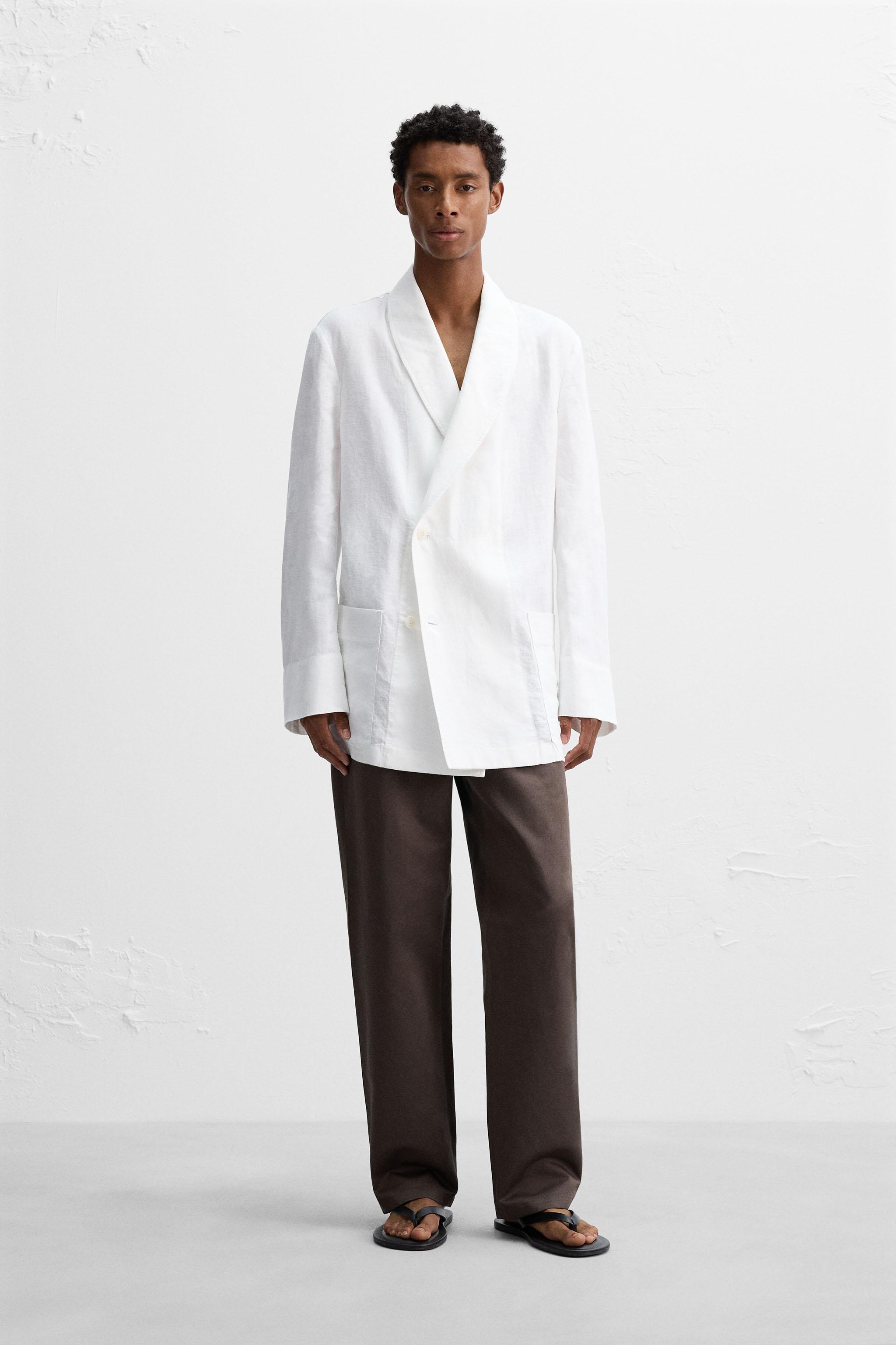 RELAXED FIT LINEN BLAZER