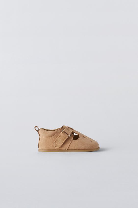 LEATHER SHOES - Sand Brown | ZARA India