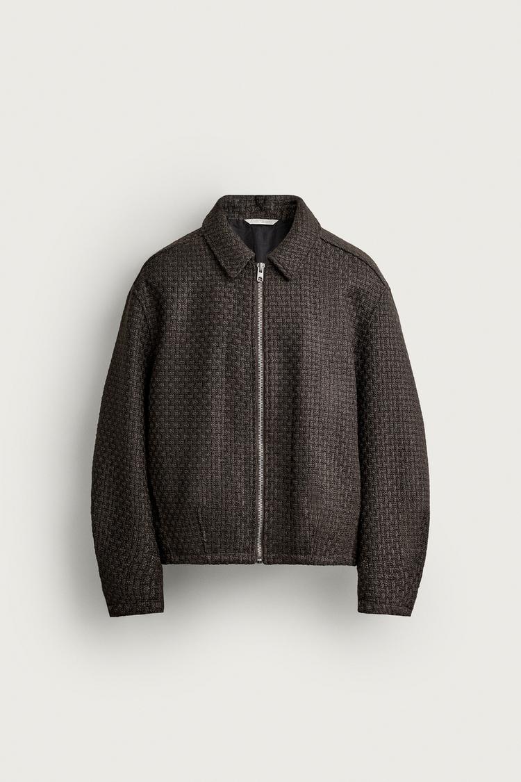GEOMETRIC JACQUARD RELAXED FIT JACKET