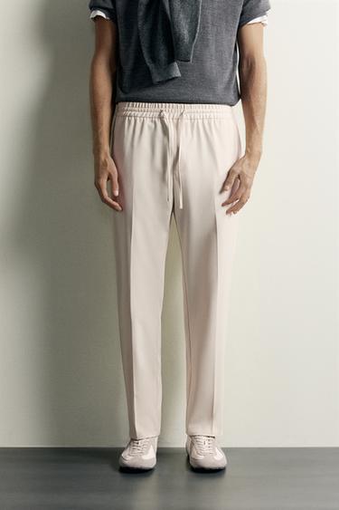 COMFORT JOGGER WAIST PANTS — Mid-ecru 2