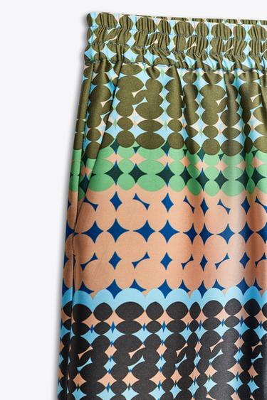 PANTALON SATINÉ IMPRIMÉ - Multicolore de Zara - Image 5