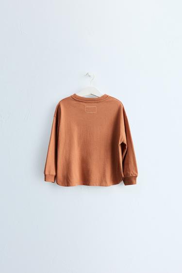 ZARA TIMELESS - PLAIN CUFF T-SHIRT — Russet 2