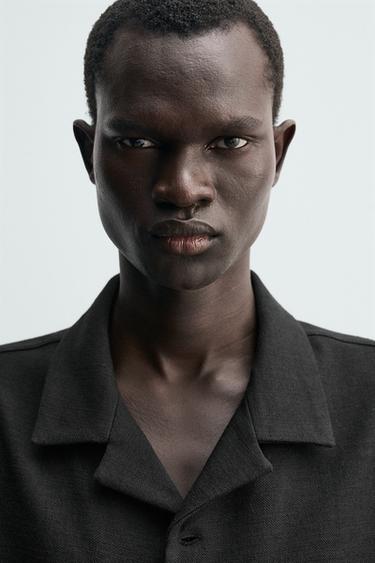 CHEMISE COUPE BOXY STRUCTURÉE - Noir de Zara - Image 4