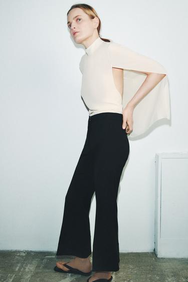 ZW COLLECTION CAPE SHIRT WITH VENTS - Ecru by Zara - Image 3