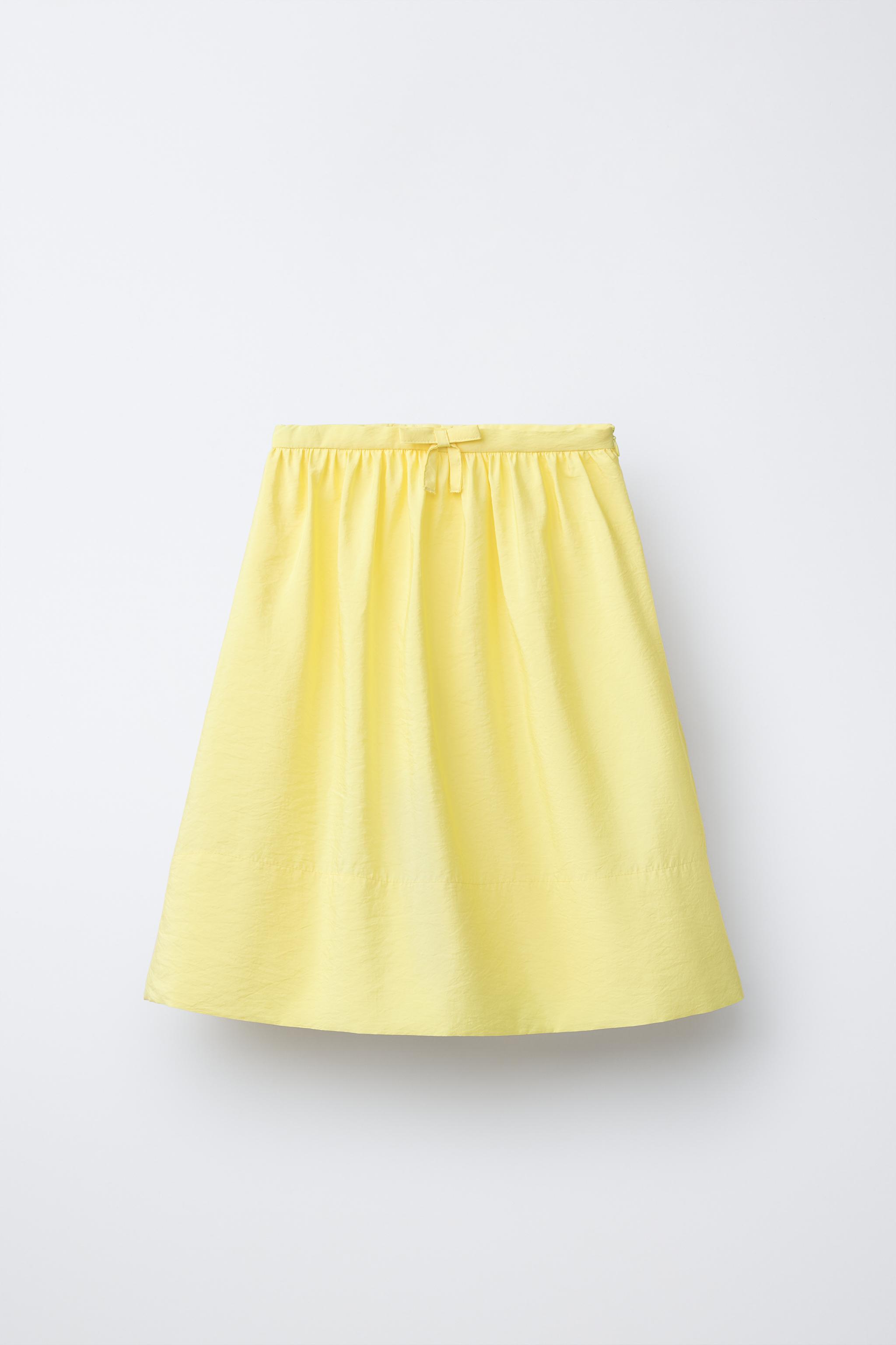 TAFFETA MIDI SKIRT