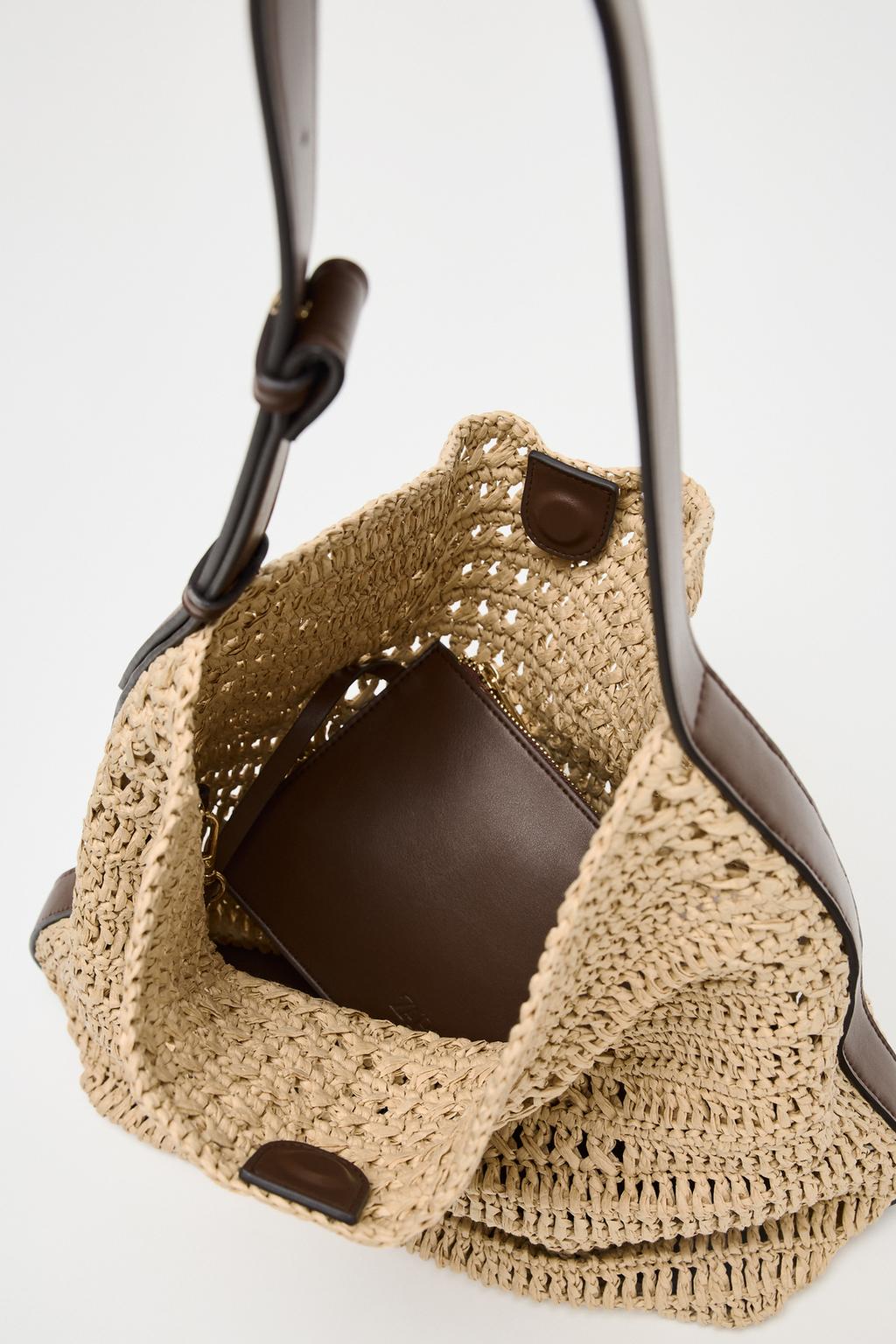 Thumbnail image for RAFFIA-EFFECT BUCKET BAG