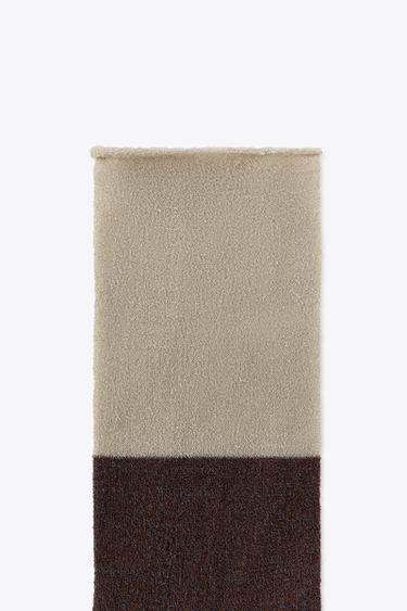 COMBINED SOCKS WITH METALLIC THREAD - Brown by Zara - Image 1