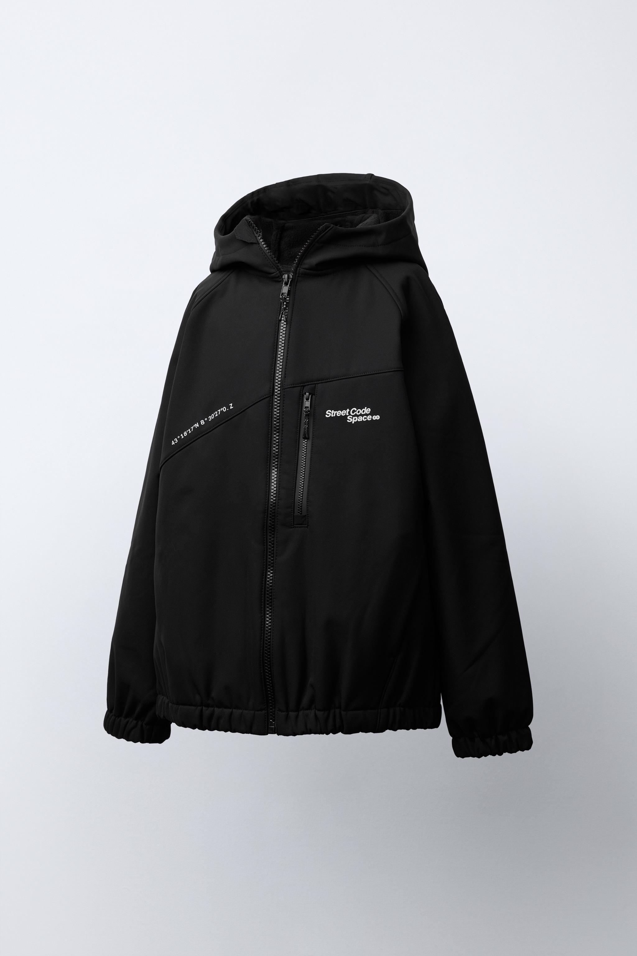 WATER REPELLENT HOODIE TECHNICAL JACKET - Black | ZARA United States