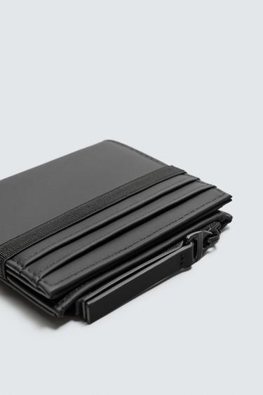 RUBBERISED WALLET WITH COIN PURSE - Black by Zara - Image 2