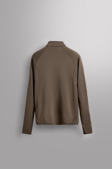 POLARTEC© QUARTER-ZIP SWEATSHIRT - camel by Zara - Image 8
