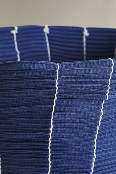 PAINTED COTTON BASKET X FANGLU LIN - Blue by Zara - Image 4