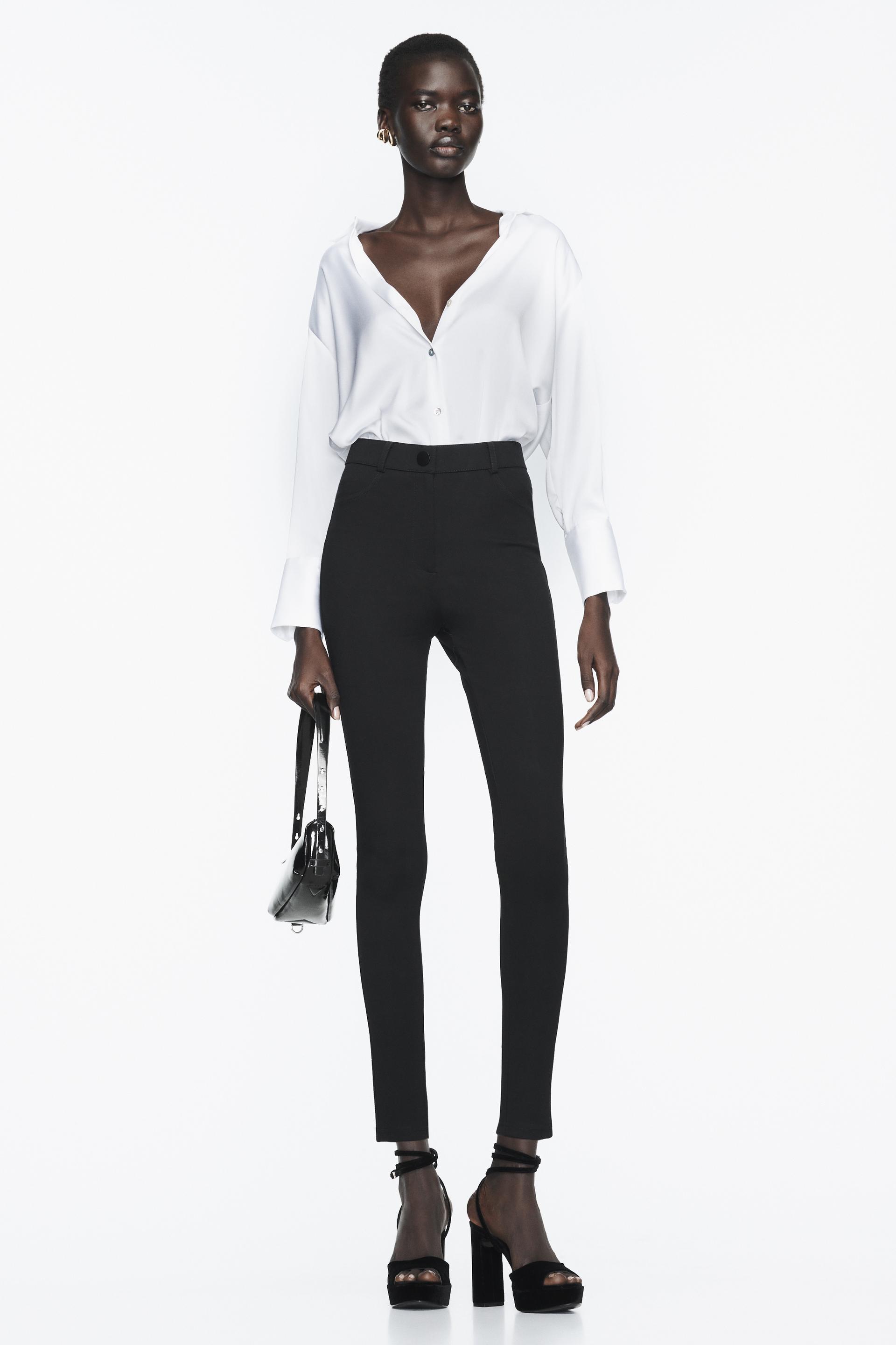 zara black jeggings online india