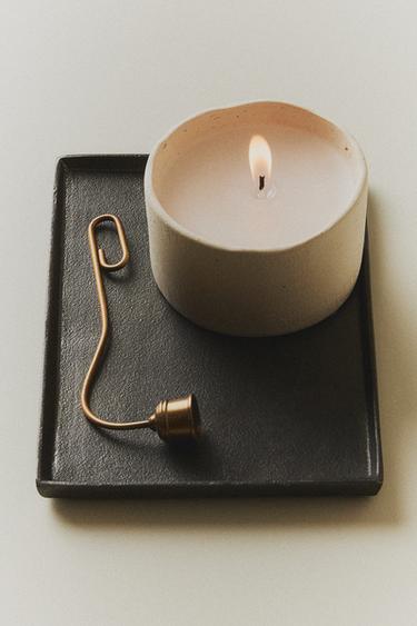 CERAMIC DECORATIVE CANDLE - White by Zara