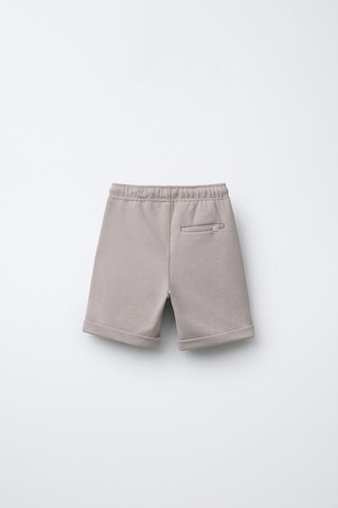 SHORT CONFORTABLE EN PIQUÉ - Beige de Zara - Image 1