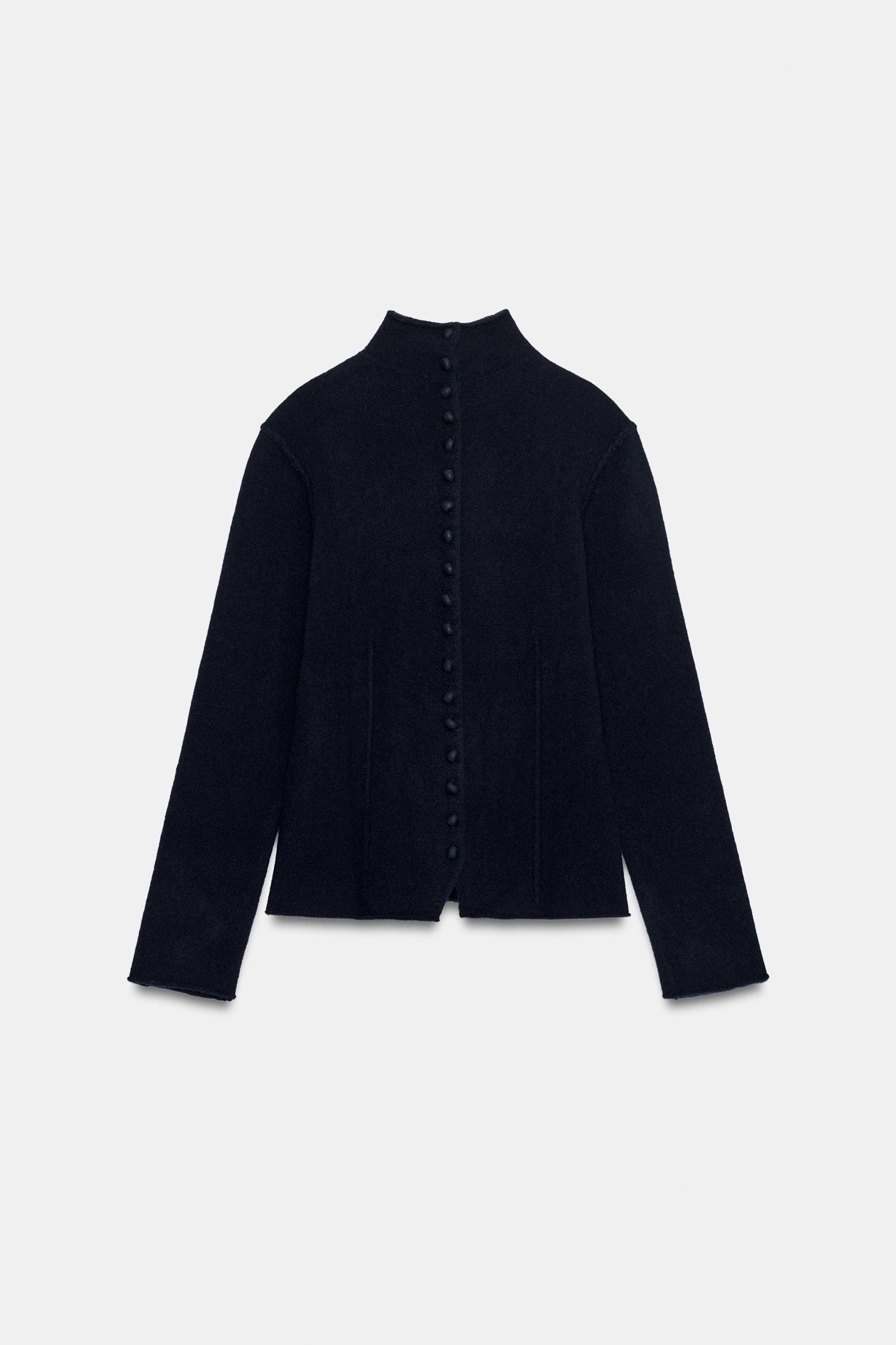 100% WOOL HIGH-NECK JACKET