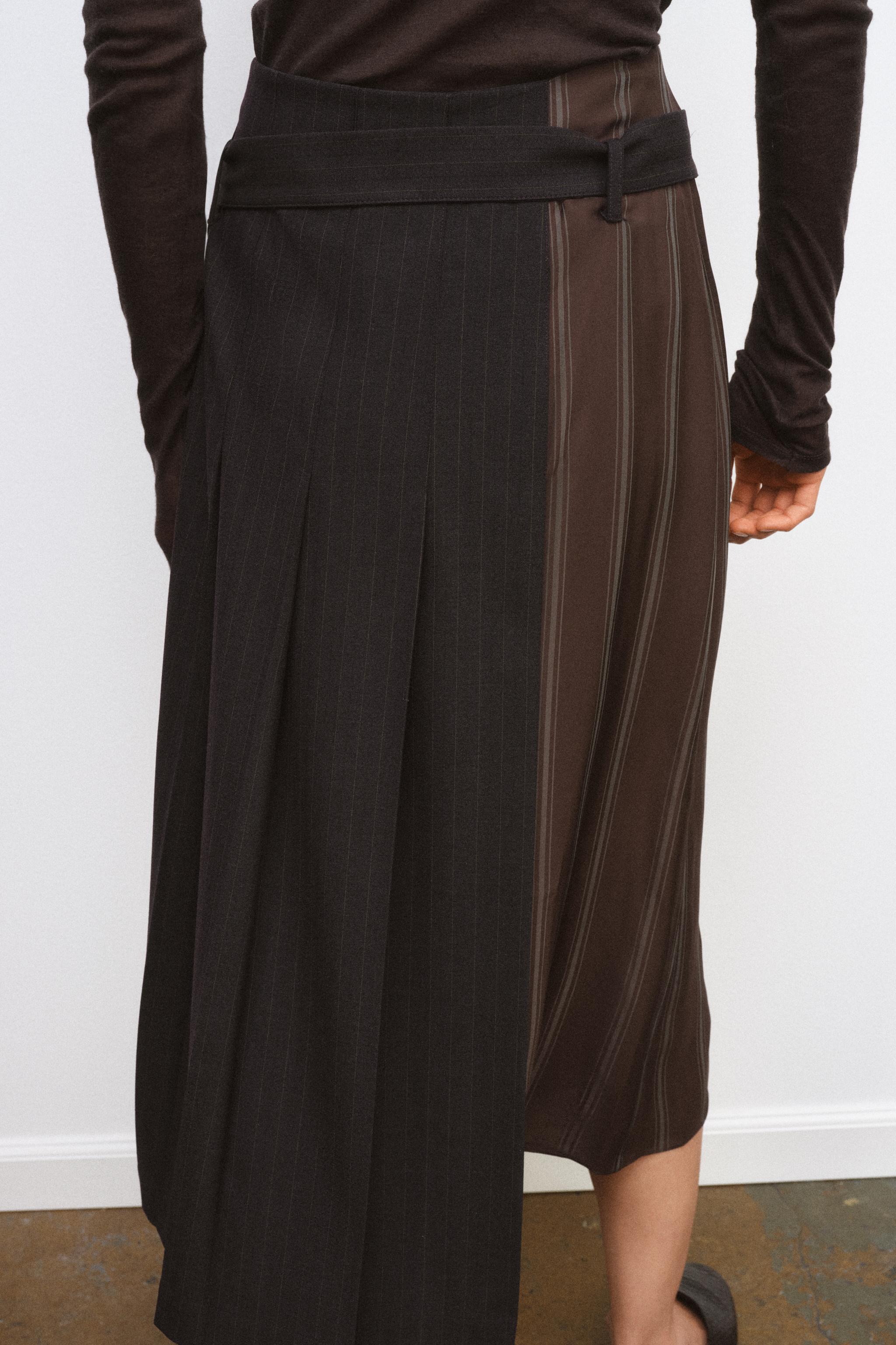 ZW COLLECTION CONTRAST BELT SKIRT - Multicoloured | ZARA South Africa