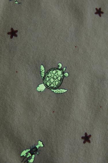 DRAP PLAT ENFANT IMPRIMÉ MARIN - Citron vert clair de Zara - Image 3