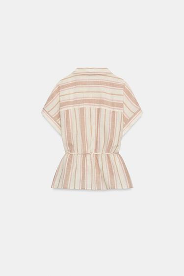 STRIPED METALLIC THREAD SHIRT - Multicoloured by Zara - Image 5