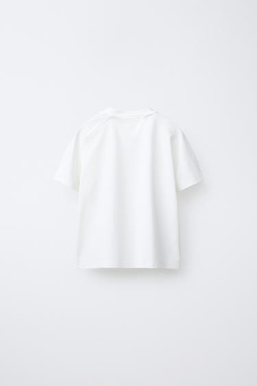 TECHNICAL LOGO T-SHIRT - White by Zara - Image 1