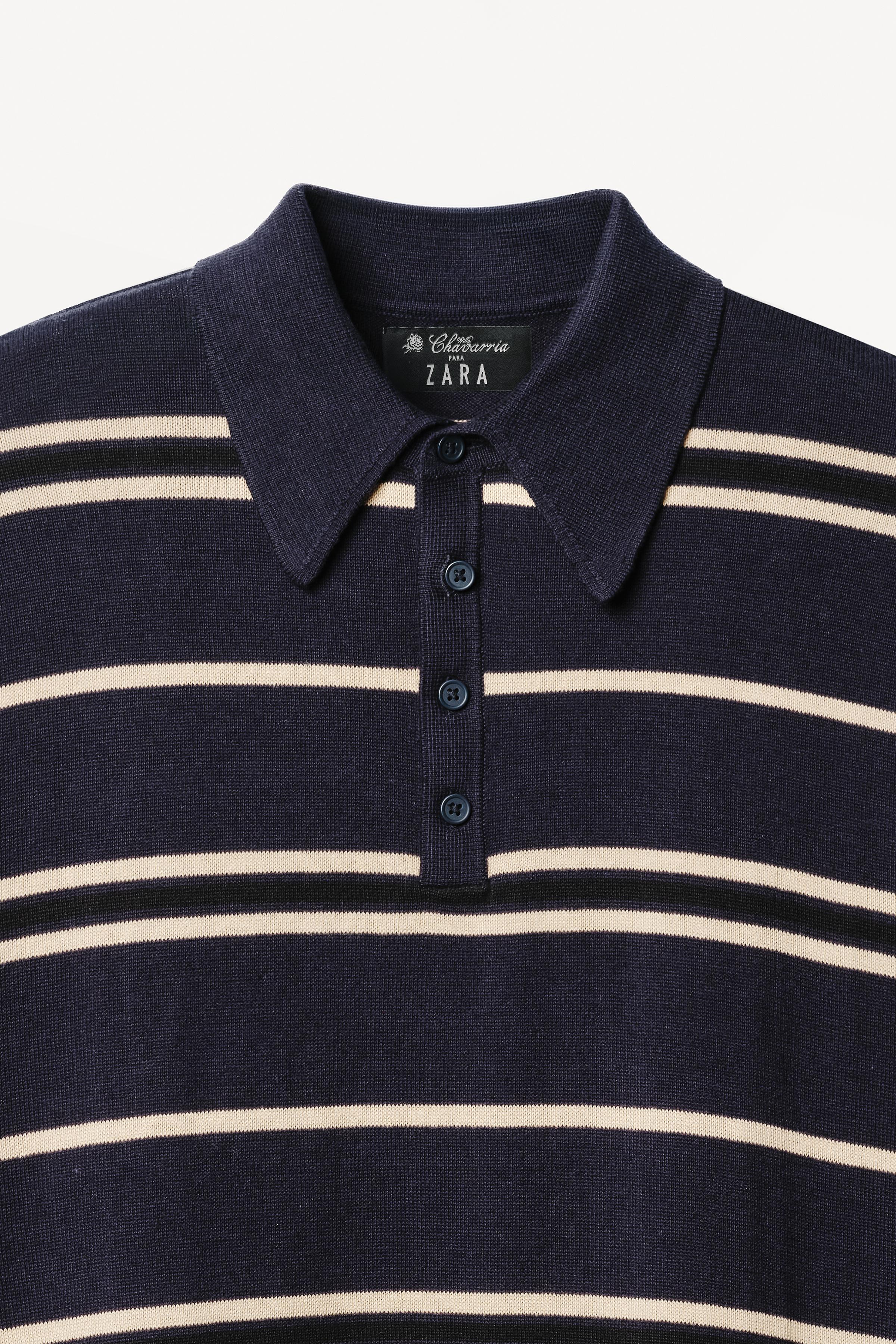 STRIPED KNIT POLO SHIRT WILLY CHAVARRIA X ZARA
