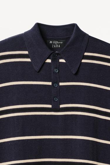 STRIPED KNIT POLO SHIRT WILLY CHAVARRIA X ZARA - Navy blue by Zara - Image 5