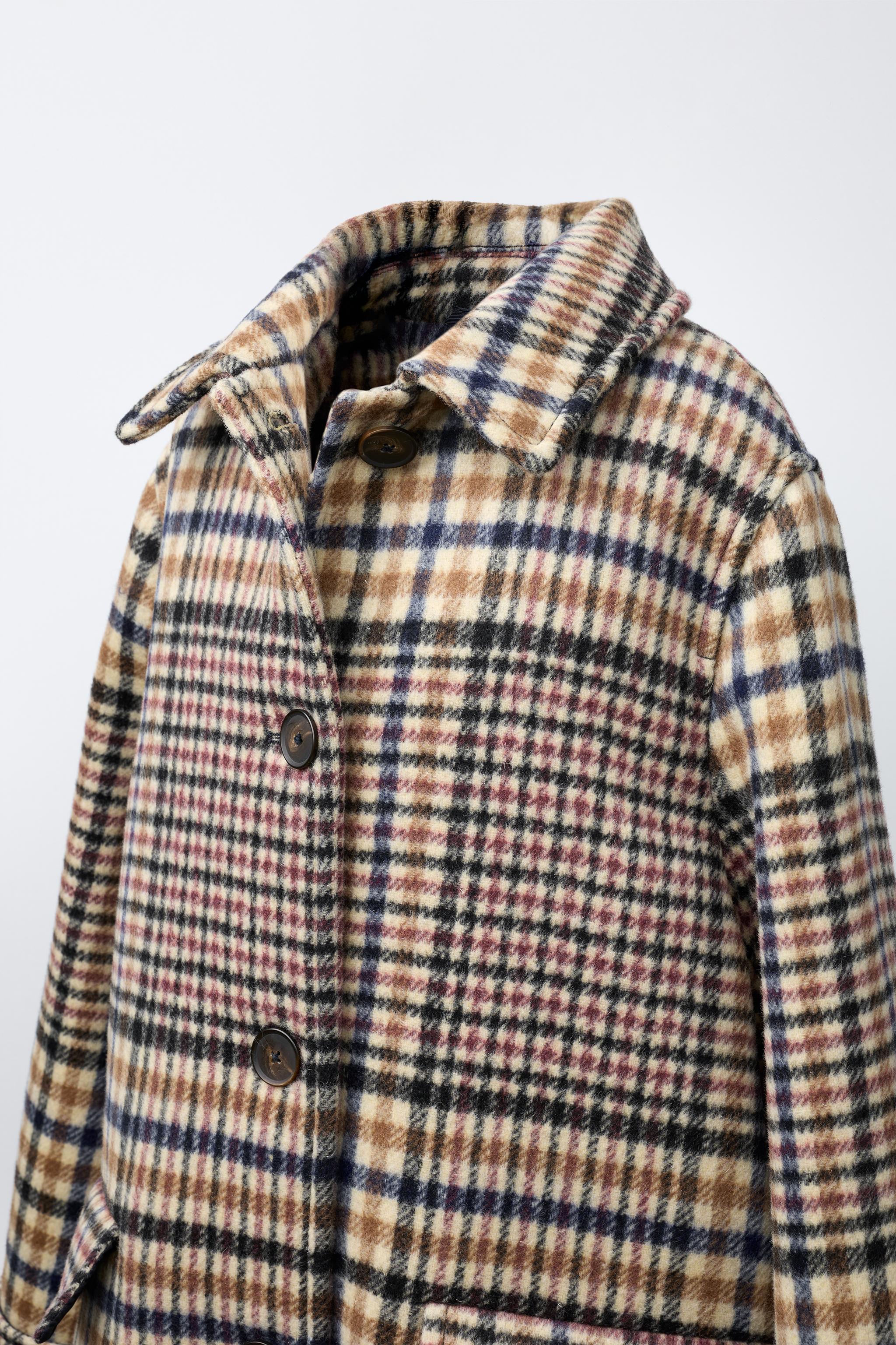 MANTEAU CARREAUX EFFET PATCHWORK