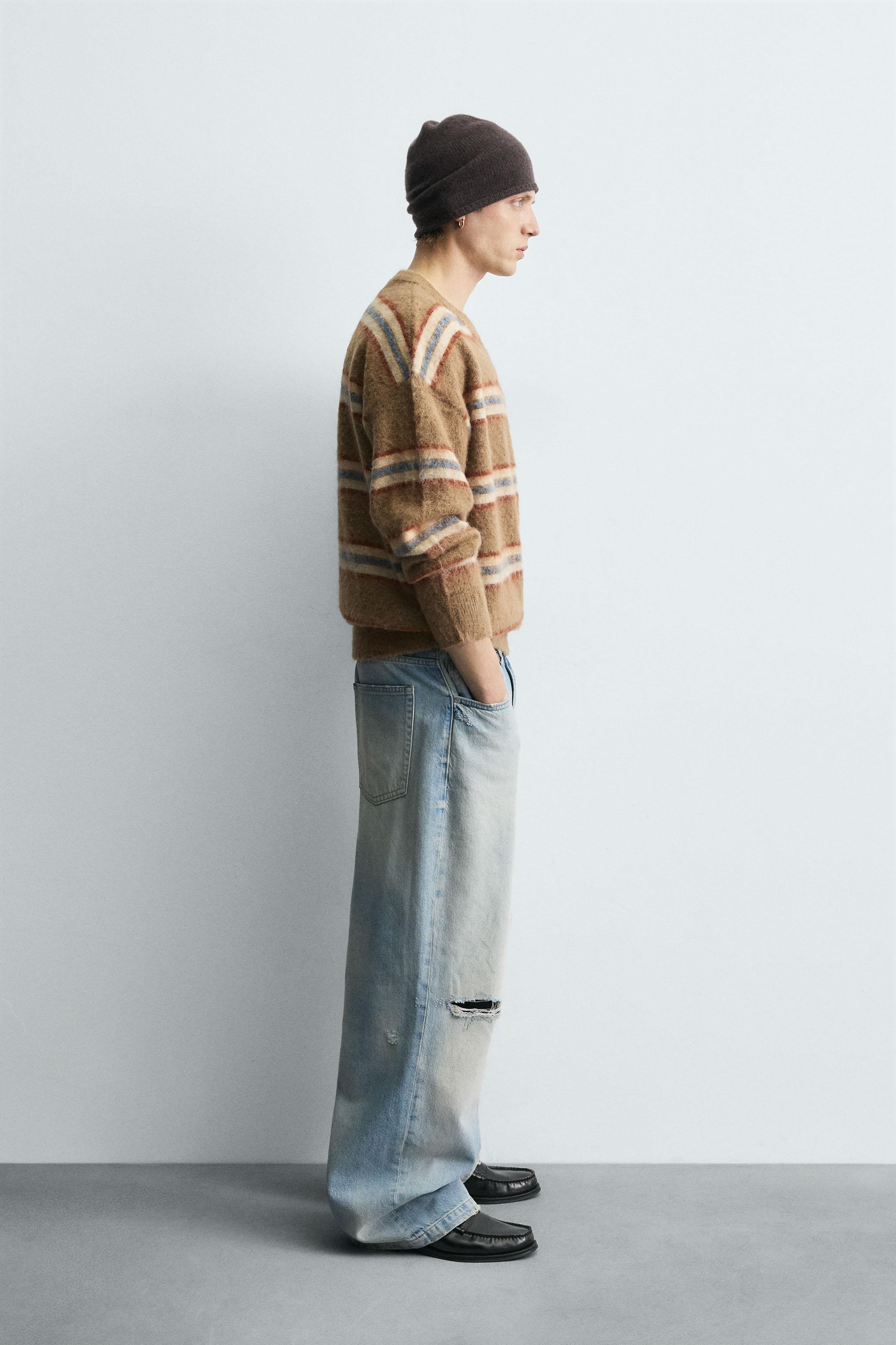 BRUSHED JACQUARD STRIPED JUMPER