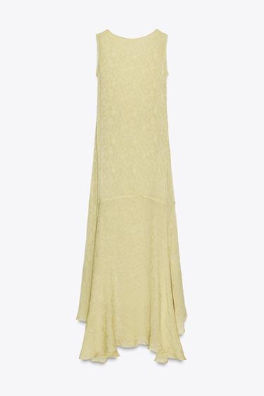 ROBE LONGUE JACQUARD ZW COLLECTION - Vert clair de Zara - Image 5