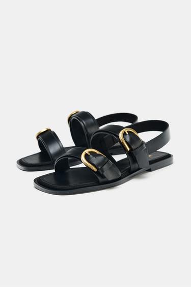 DOUBLE BUCKLE SANDALS - Black by Zara - Image 3