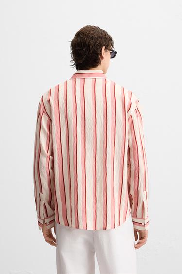 STRIPED FLOWING SHIRT - Pink / White by Zara - Image 2