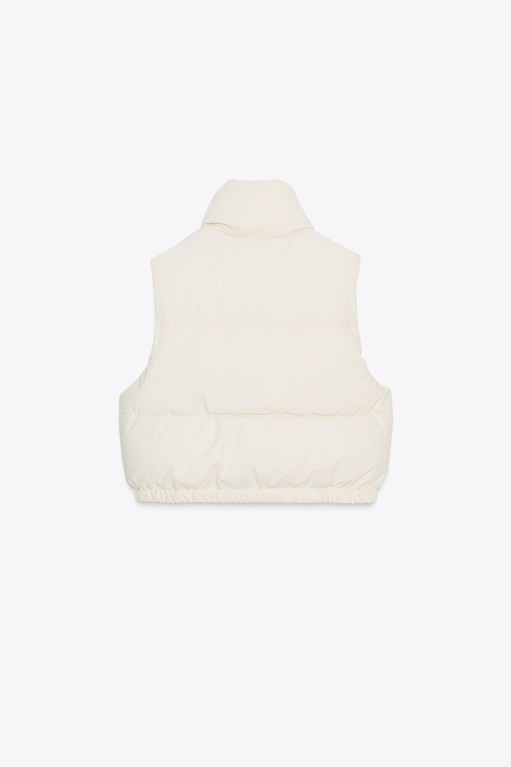 COATED PUFFER VEST - Light beige | ZARA Mexico