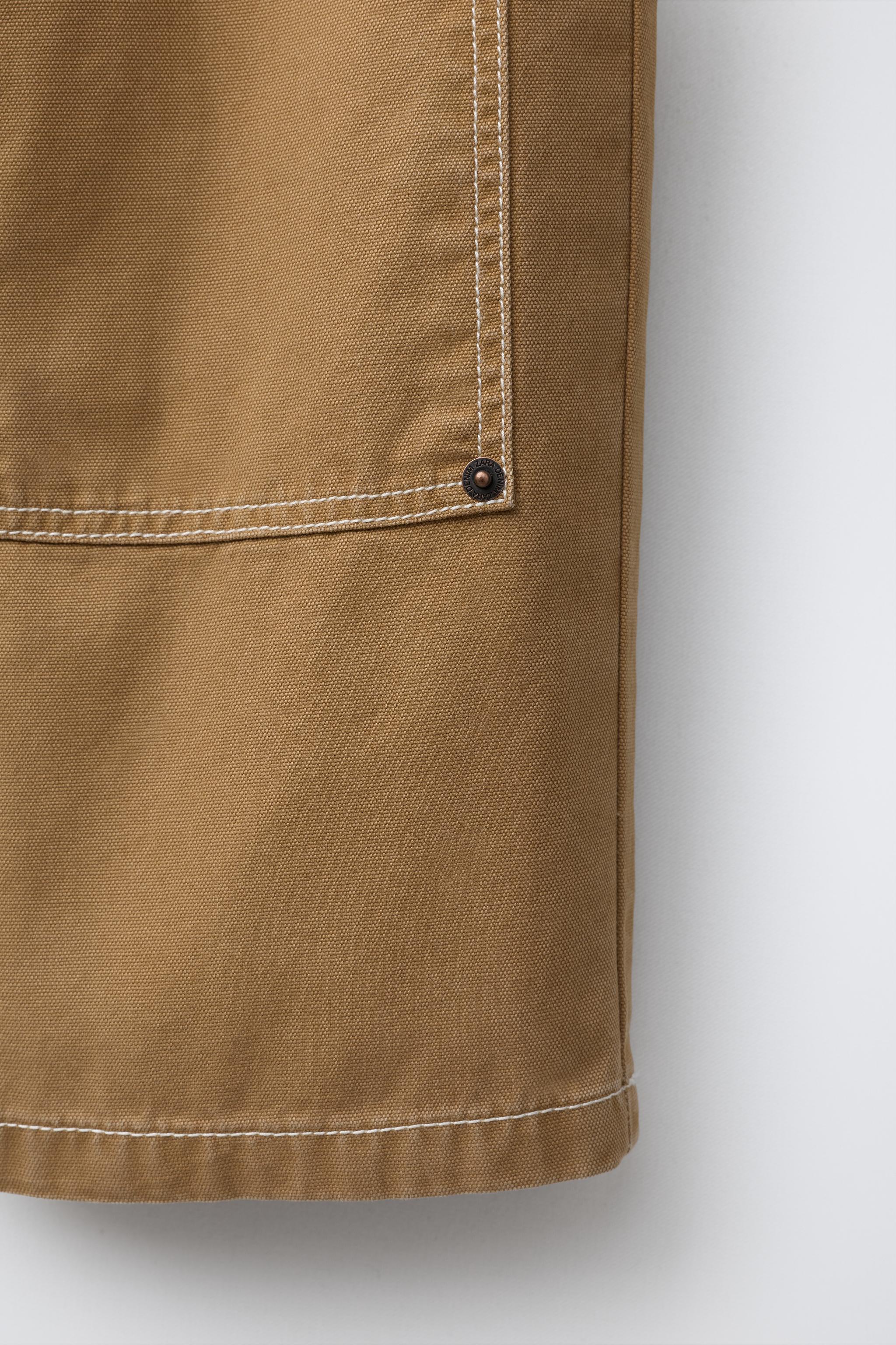 Детские брюки Zara TOPSTITCHED CARPENTER PANTS — фото 5