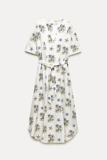 ŠATY S POTISKEM ZW COLLECTION - Přírodní od Zara