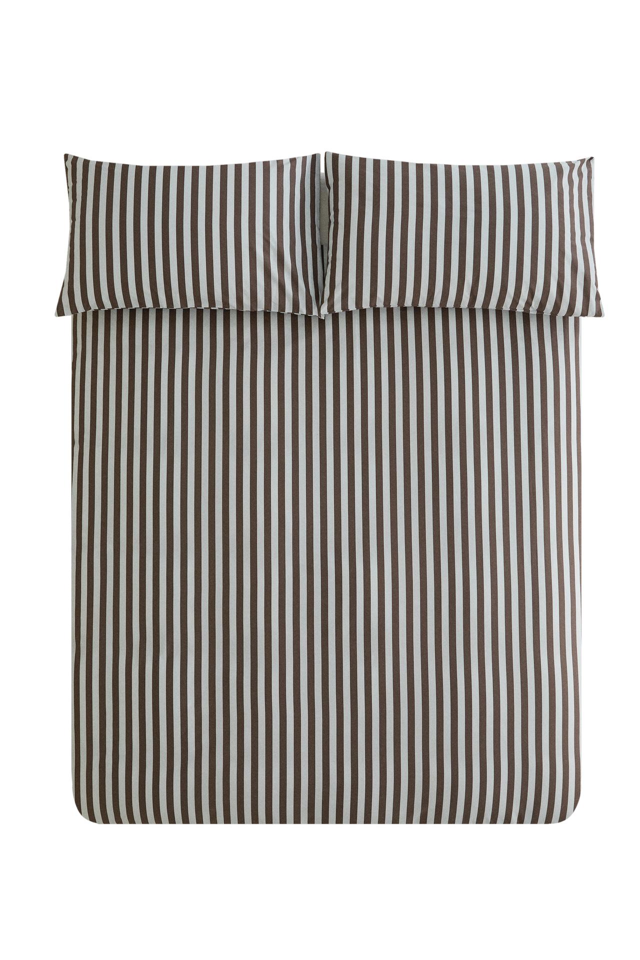 (300 THREAD COUNT) PERCALE STRIPE DUVET COVER