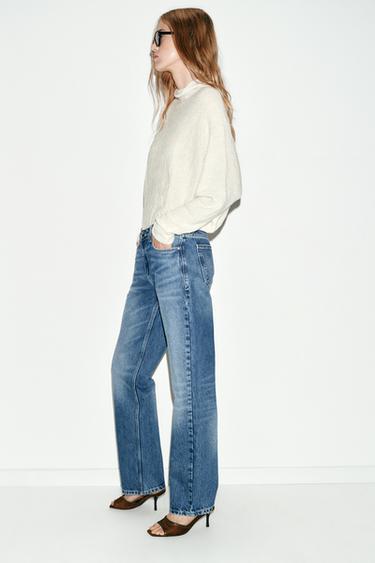 JEANS Z1975 DROITS TAILLE BASSE LONGUEUR MAXI - Bleu de Zara - Image 4