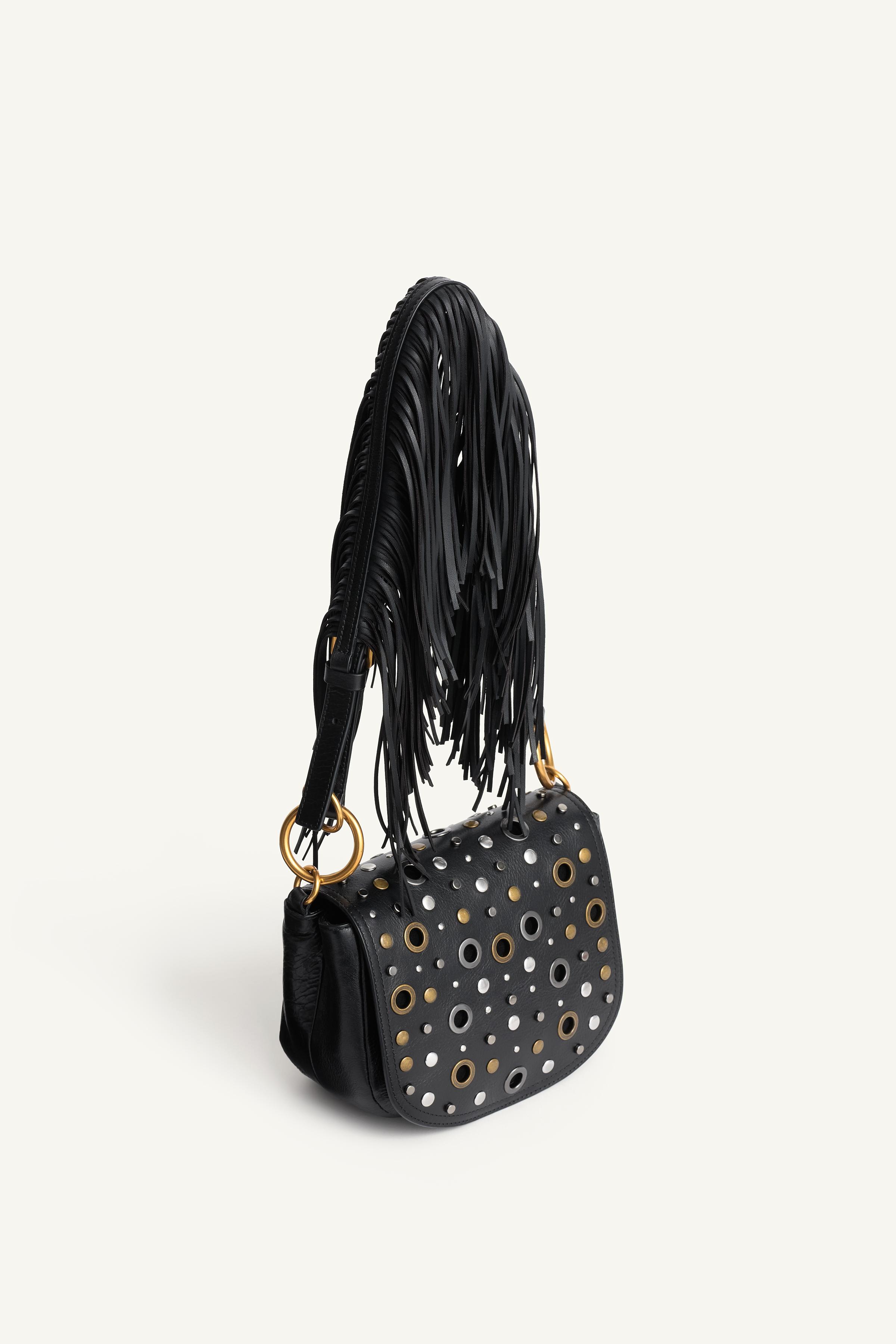 Leather Studded Shoulder Bag Limited Edition by Zara