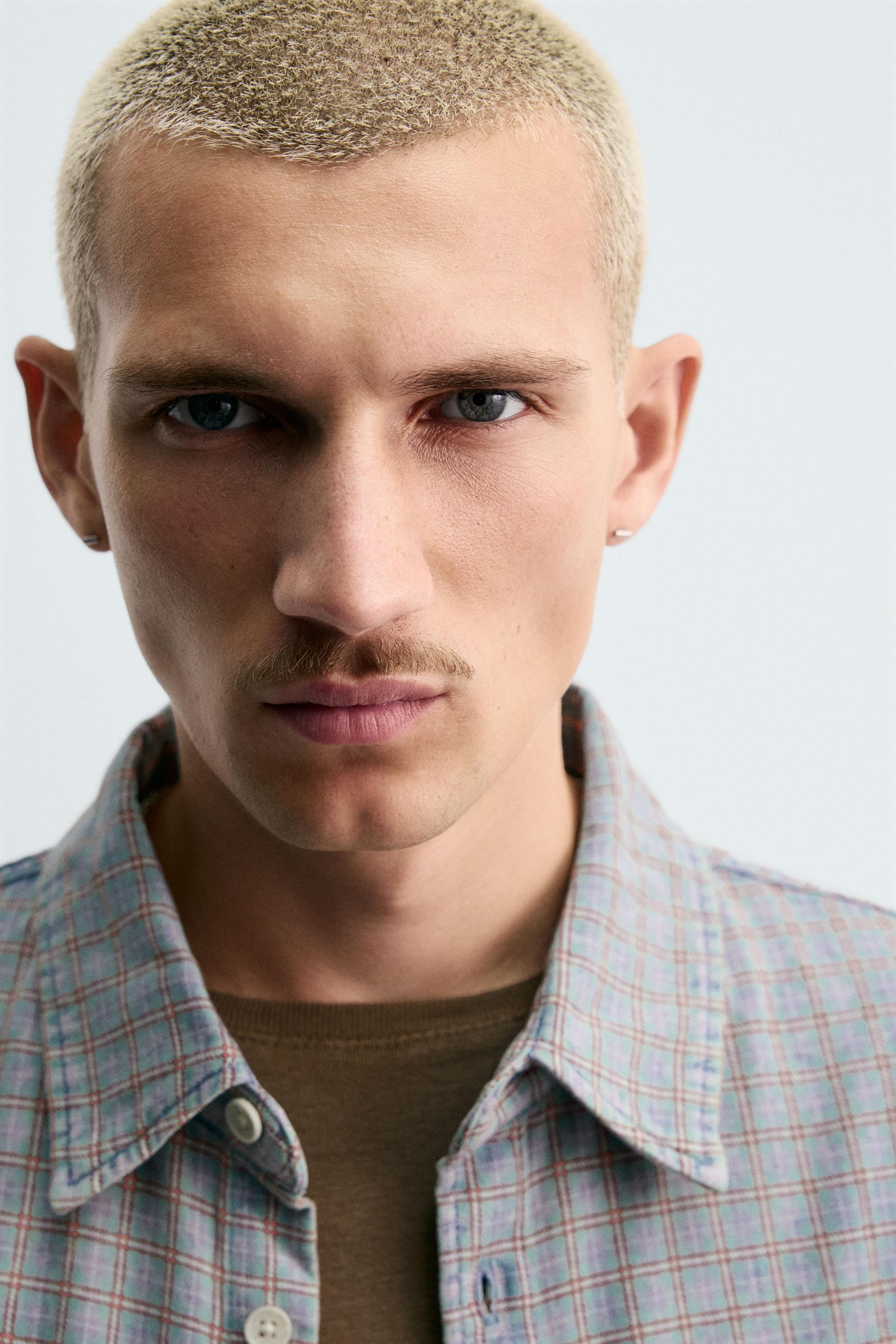 PLAID TEXTURED OVERSHIRT