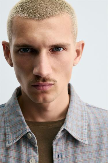 SURCHEMISE STRUCTURÉE À CARREAUX - Multicolore de Zara - Image 3