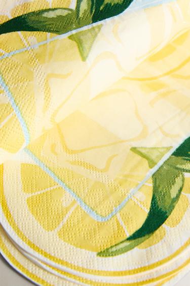 LOT SERVIETTES DE TABLE PAPIER LIMONADE (LOT DE 20) - Jaune de Zara - Image 3