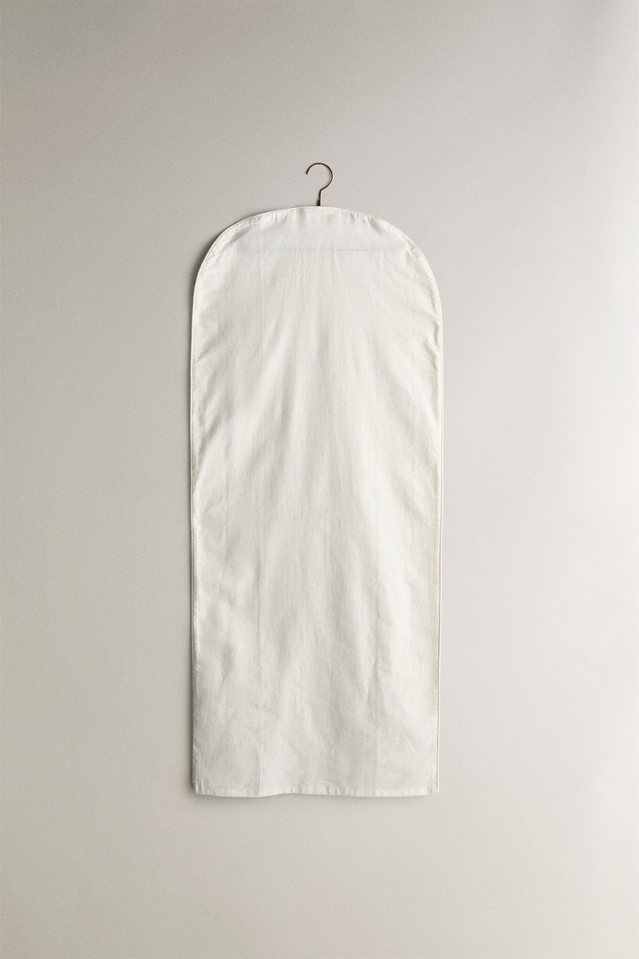 LARGE LINEN AND COTTON GARMENT BAG (PACK OF 2) — Light beige