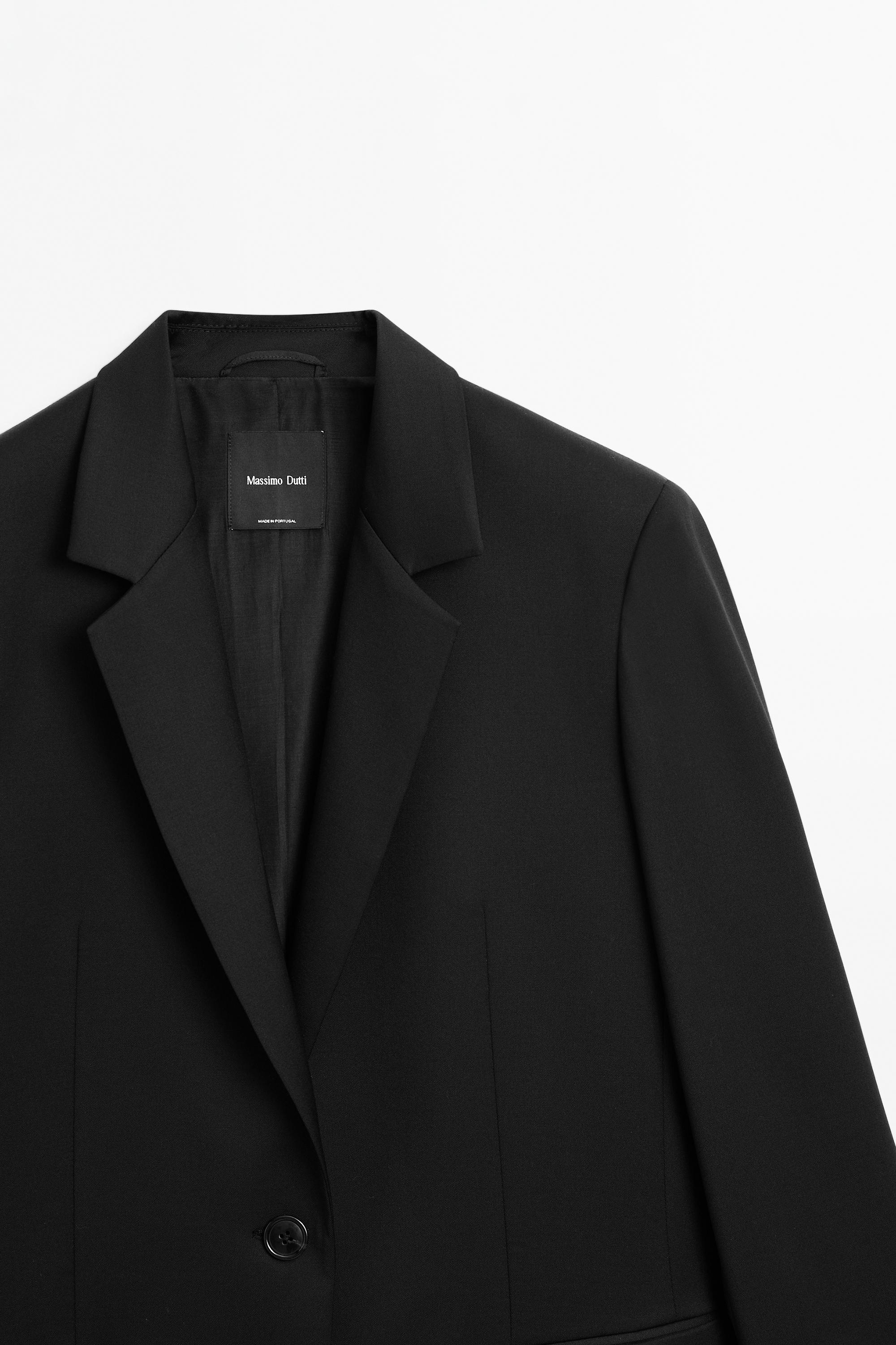 100% extra fine wool two-button blazer