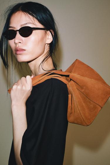 MINI SAC PORTÉ ÉPAULE EN CUIR - Orange de Zara