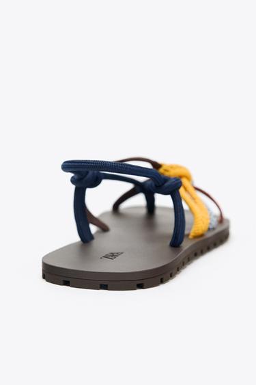 COLOURED STRAPPY SANDALS - Multicoloured by Zara - Image 4